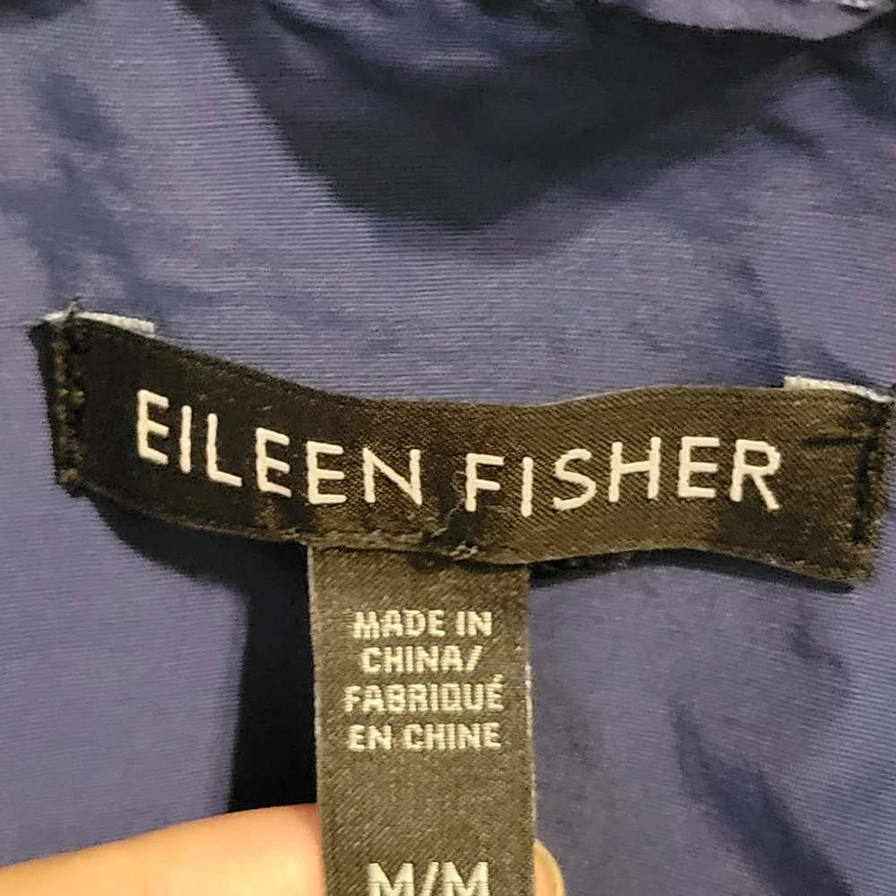 Eileen Fisher Weather Resistant Lightweight Blue Jacket